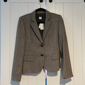 J.Crew Factory blazer.  Brown harring bone.
